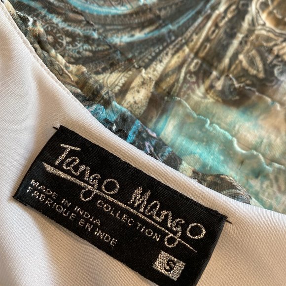 TANGO MANGO Dress Sz. Sm Ruffles Fun Print Floral Leopard Zebra - Picture 5 of 7